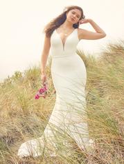 22RK525 Ivory Gown With Natural Illusion Pictured front