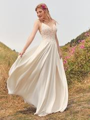 22RW532A01 Ivory Gown With Natural Illusion Pictured front