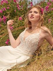 22RW532A01 Ivory Gown With Natural Illusion Pictured front
