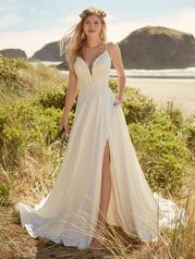 22RW532C01 Ivory Gown With Natural Illusion Pictured front
