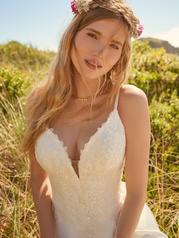 22RW532B Ivory Gown With Natural Illusion Pictured detail