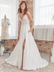 22RW532 Ivory Gown With Natural Illusion Pictured front