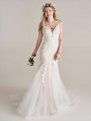 22RC600 Ivory Over Blush Gown With Natural Illusion front