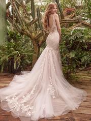 22RC600 Ivory Over Misty Mauve Gown With Natural Illusion back