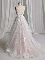 23RK688A01 Ivory Over Blush Gown With Natural Illusion back
