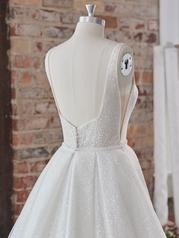 22SZ547 Ivory/Silver Accent Over Pearl Gown With Natural I detail