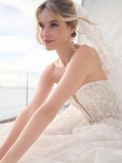 23SV612A01 Ivory/Silver Accent Gown With Natural Illusion detail