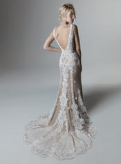9SW910 Ivory gown with Nude Illusion back