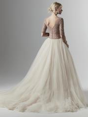 7SS611 Soft Nude over Blush/Rose Gold Accent gown with Nu back