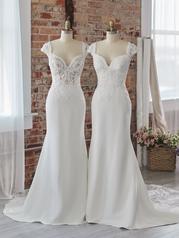 22SC559 Ivory Gown With Natural Illusion multiple