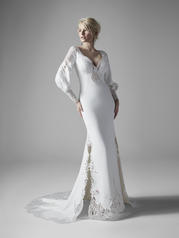 20SW316 Ivory Gown With Nude Illusion front