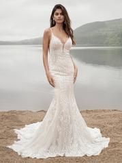 22SK903D03 Ivory Over Nude Gown With Natural Illusion front