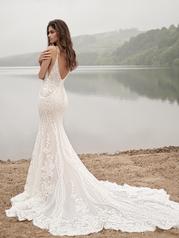 22SK903C03 Ivory Over Nude Gown With Natural Illusion back