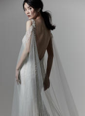 9ST920 Ivory gown with Ivory Illusion detail