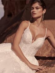 22SV989 Ivory Gown With Ivory Illusion detail