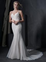22SK985 Ivory Over Champagne Gown With Natural Illusion front