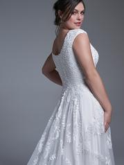 22SK005D01 All Ivory Gown With Ivory Illusion detail