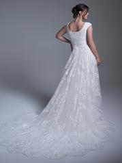 22SK005D01 All Ivory Gown With Ivory Illusion back