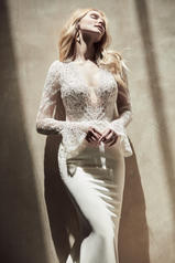 20SS317 Ivory Gown With Nude Illusion detail