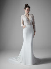 20SS317MC Ivory Gown With Nude Illusion front