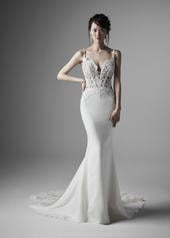 20SW267 All Ivory Gown With Ivory Illusion front