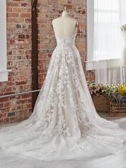 22SC558 Ivory Over Mocha Gown With Ivory Illusion back