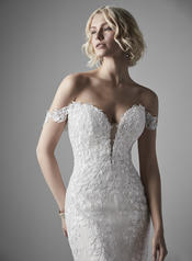 20SS266 Ivory Gown With Nude Illusion detail