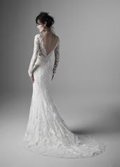 20SW255 Ivory Over Pearl Gown With Nude Illusion back
