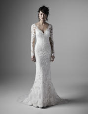 20SW255 Ivory Over Pearl Gown With Nude Illusion front
