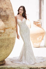 20SC216 All Ivory Gown With Ivory Illusion front