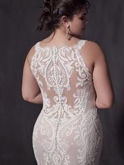 22SC966 Ivory Over Nude Gown With Natural Illusion detail