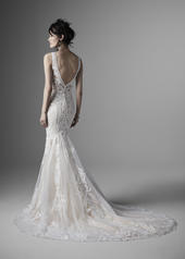 20SS245 Ivory Gown With Nude Illusion back