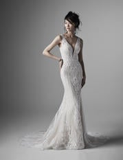 20SS245 Ivory Gown With Nude Illusion front