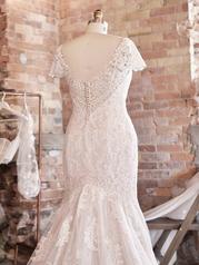 21SS811B Ivory Over Champagne Gown With Natural Illusion detail