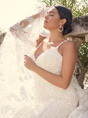 21SS811B Ivory Gown With Natural Illusion detail