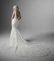 20SS253 Antique Ivory Gown With Nude Illusion back