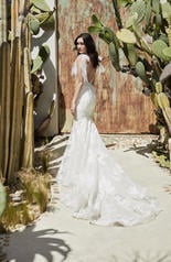 20SS253 Antique Ivory Gown With Nude Illusion back
