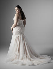 20SS241AC Ivory Gown With Nude Illusion back