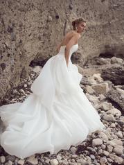 23SW075A01 Ivory/Silver Accent Gown With Ivory Illusion back