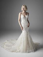 20SW203 Ivory Gown With Ivory Illusion front