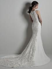 9SC803 Ivory Over Nude Gown With Ivory Illusion back