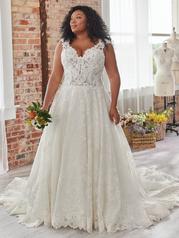 22SC581 Ivory Over Blush Gown With Natural Illusion front