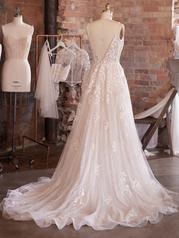 21SS766 Ivory/Pewter Accent Over Nude Gown With Natural Il back