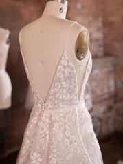 21SS766 Ivory/Pewter Accent Over Nude Gown With Natural Il detail