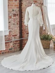 22SW515 All Ivory Gown With Ivory Illusion back