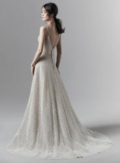 9SC899 Ivory Ombre Shimmer gown with Nude Illusion back