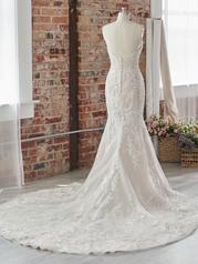 22SW545 Ivory Over Soft Blush Gown With Natural Illusion back