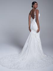 22SK986B01 Ivory Gown With Natural Illusion back