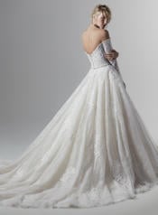 9SS868 Ivory gown with Ivory Illusion back