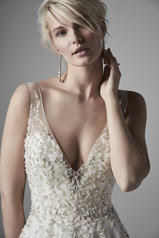 20SC259 Ivory Gown With Ivory Illusion detail